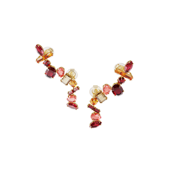 Gema earrings, Multicolored, Gold-tone plated swarovski gema earrings  multicolored  gold tone plated